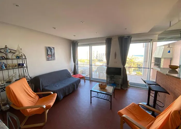Duplex T3 Vue Mer, Torrey 6, Terrasse, Parking, Barcares - Fr-1-81-629 *
